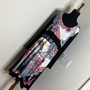 JAMES LAKELAND Front Print Plus Size 3/4 Sleeve Dress 50/18
